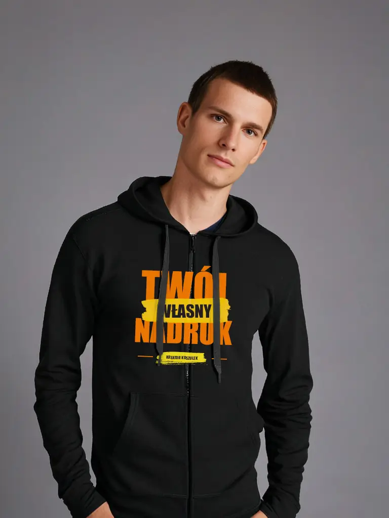 Bluza Męska Rozpinana z nadrukiem