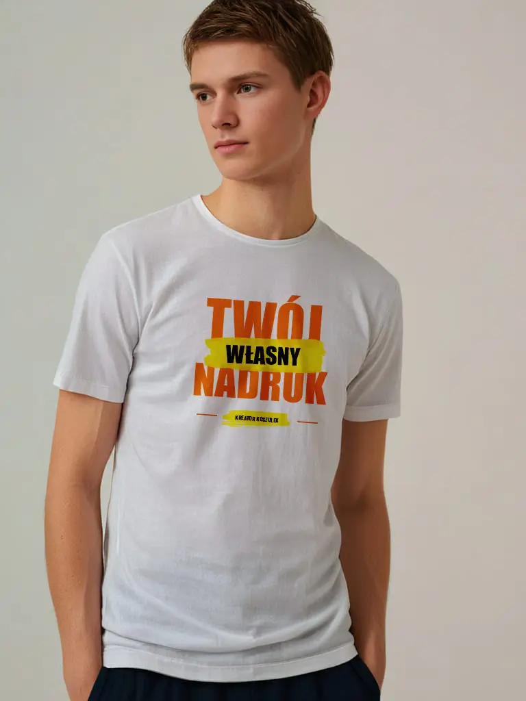 Męska koszulka Fruit Ringspun z nadrukiem