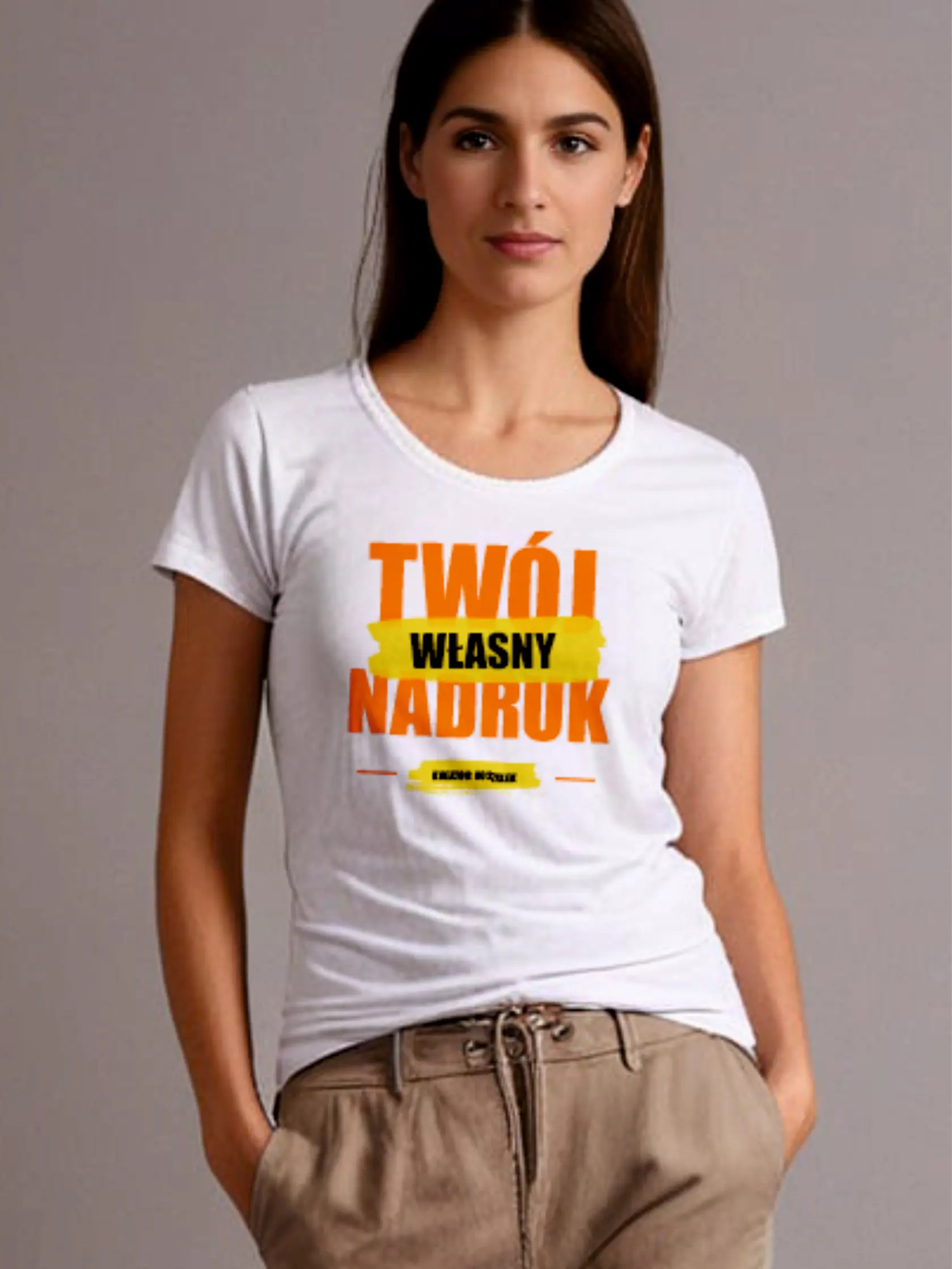 Damska koszulka Fruit Ringspun z nadrukiem