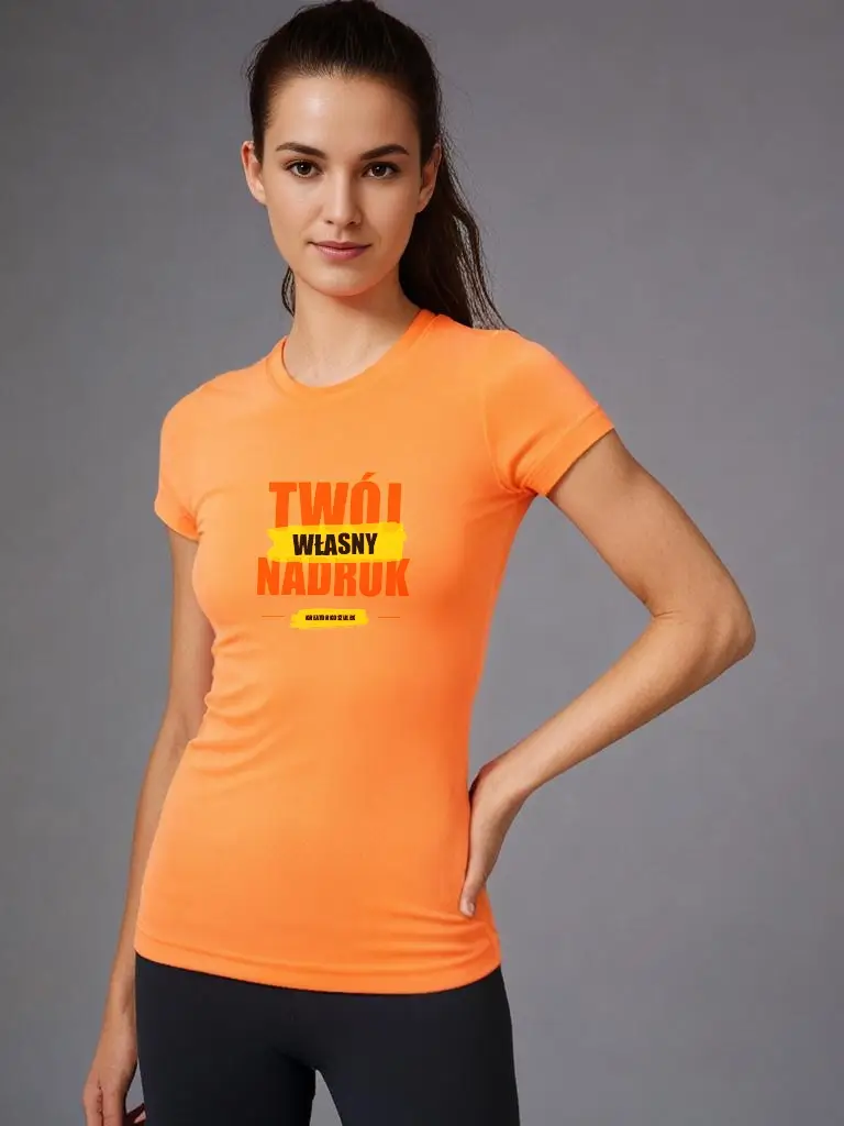 Damska koszulka sportowa z nadrukiem