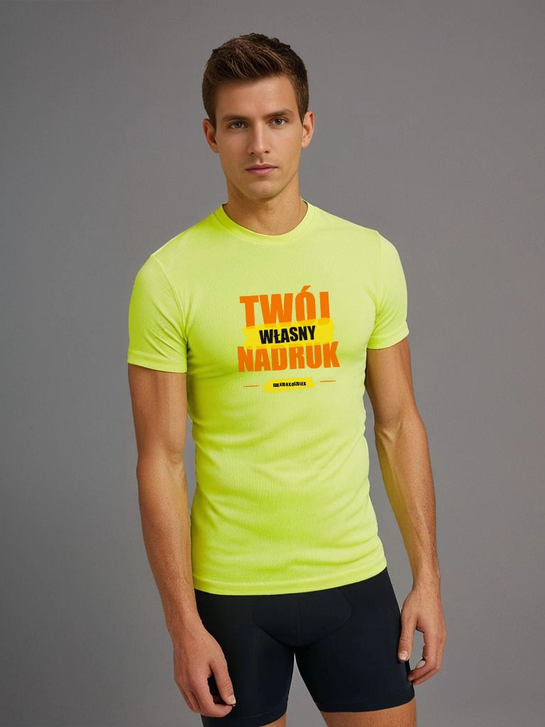 Męska koszulka sportowa z nadrukiem