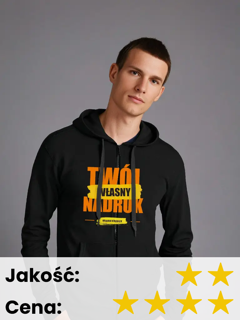 Bluza Męska Rozpinana z nadrukiem
