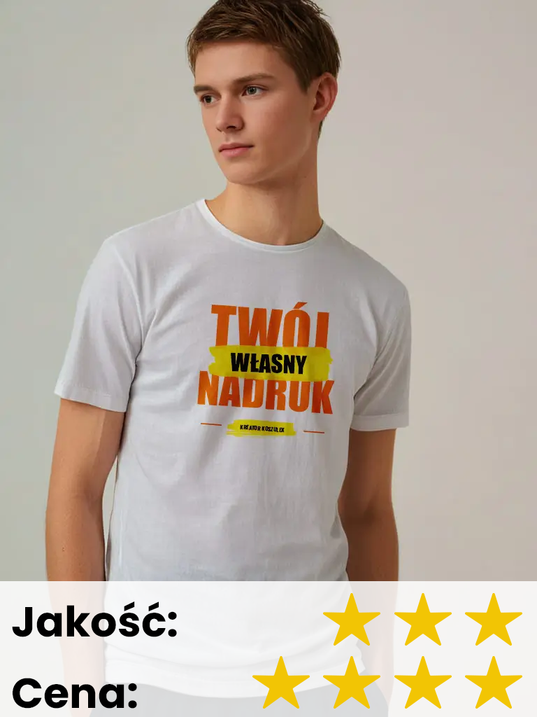 Męska koszulka Fruit Ringspun z nadrukiem