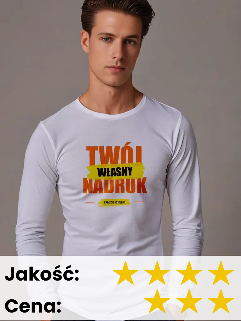 Męska koszulka z nadrukiem Malfini Fit LS